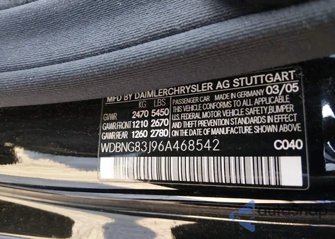 2006 Mercedes-Benz S 430 4Matic z USA, uszkodzony, nr VIN WDBNG83J96A468542